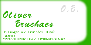 oliver bruchacs business card