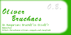 oliver bruchacs business card